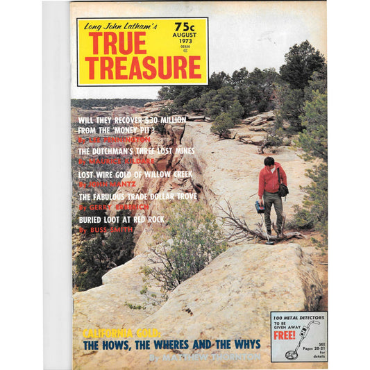 Long John Latham's Treasure Magazine - Gold Mining Metal Detecting Aug 1973 M5