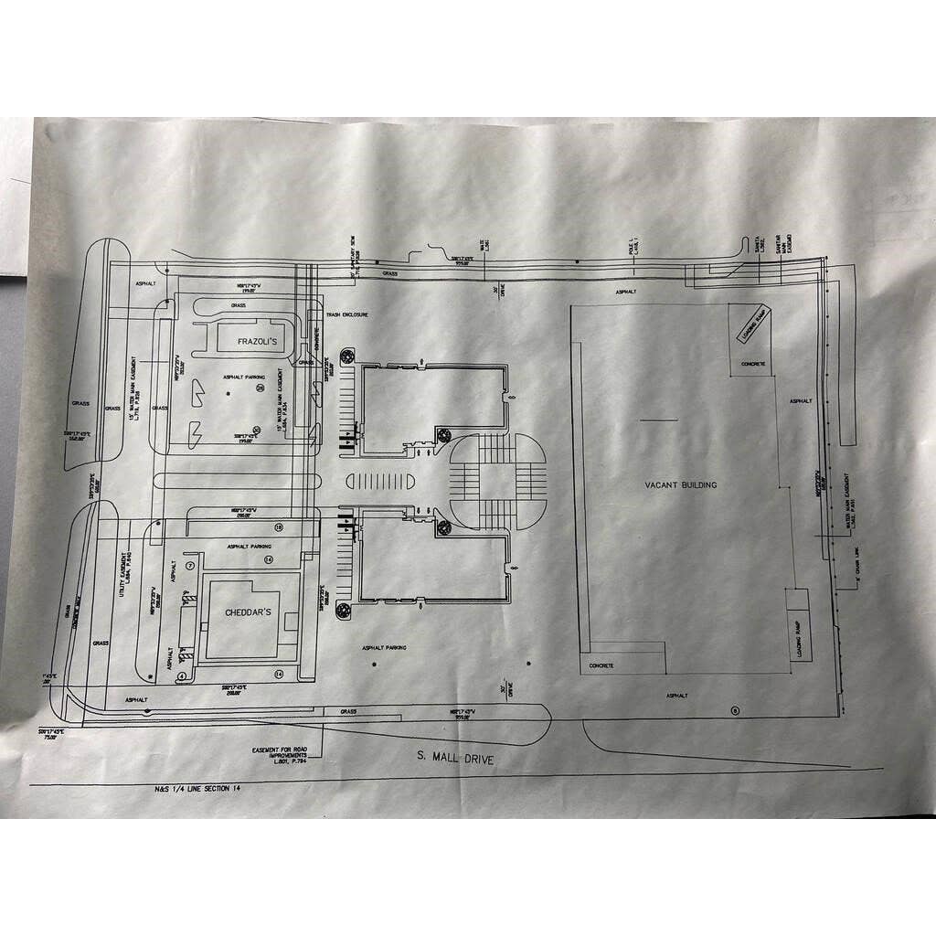Vintage Set of Plans Blueprints for the Story Auto Mall in Lansing Michigan  RU1