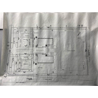 Vintage Set of Plans Blueprints for the Story Auto Mall in Lansing Michigan  RU1