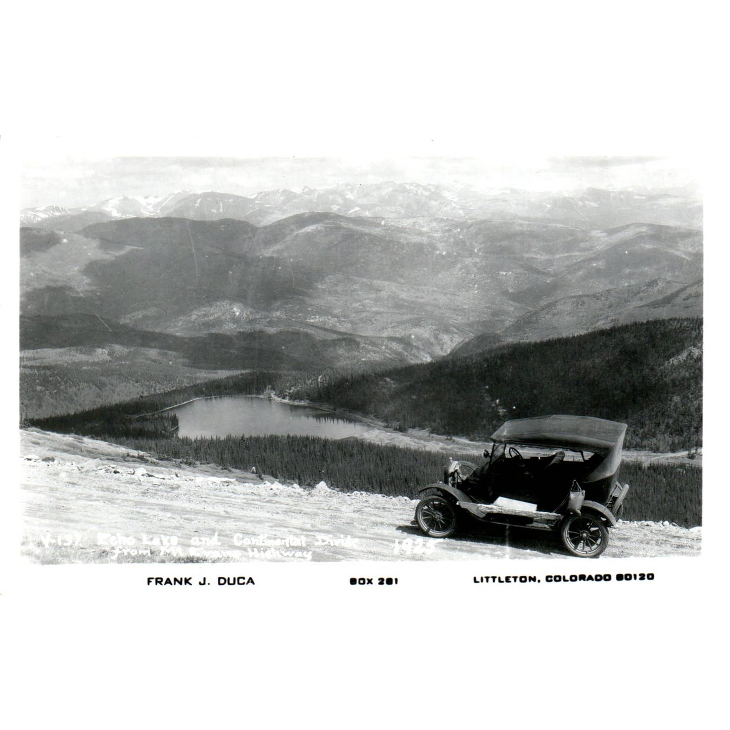 Echo Lake & Continental Divide 1925 Frank Duca RPPC Original Postcard TK1-29