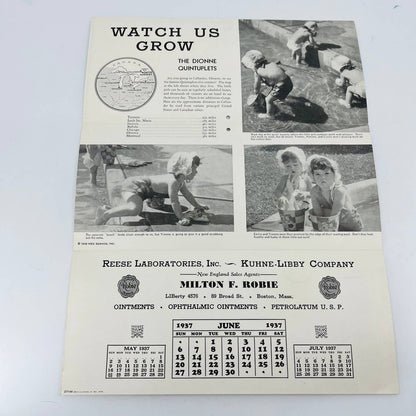 1937 Dionne Quintuplets Advertisement for Quack Russian White Mineral Oils C5