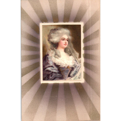 Marie Antoinette Meissner und Buch 1627 Leipzig Original Postcard P2-7
