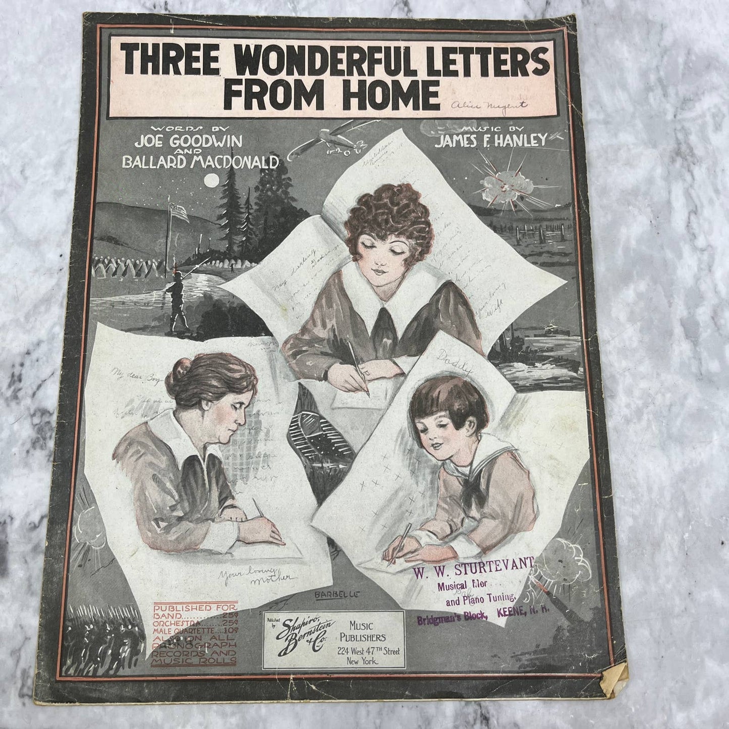 In the Heart of a Fool Donna Montran Harry D. Squires 1919 Sheet Music TK2-SM3