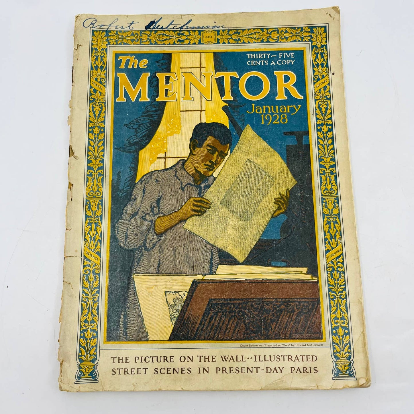 VTG The Mentor Magazine January 1928 The Picture on the Wall Paris Scenes BA4