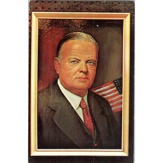 Herbert Hoover Portrait Morris Katz 1960s Original Postcard P2-1