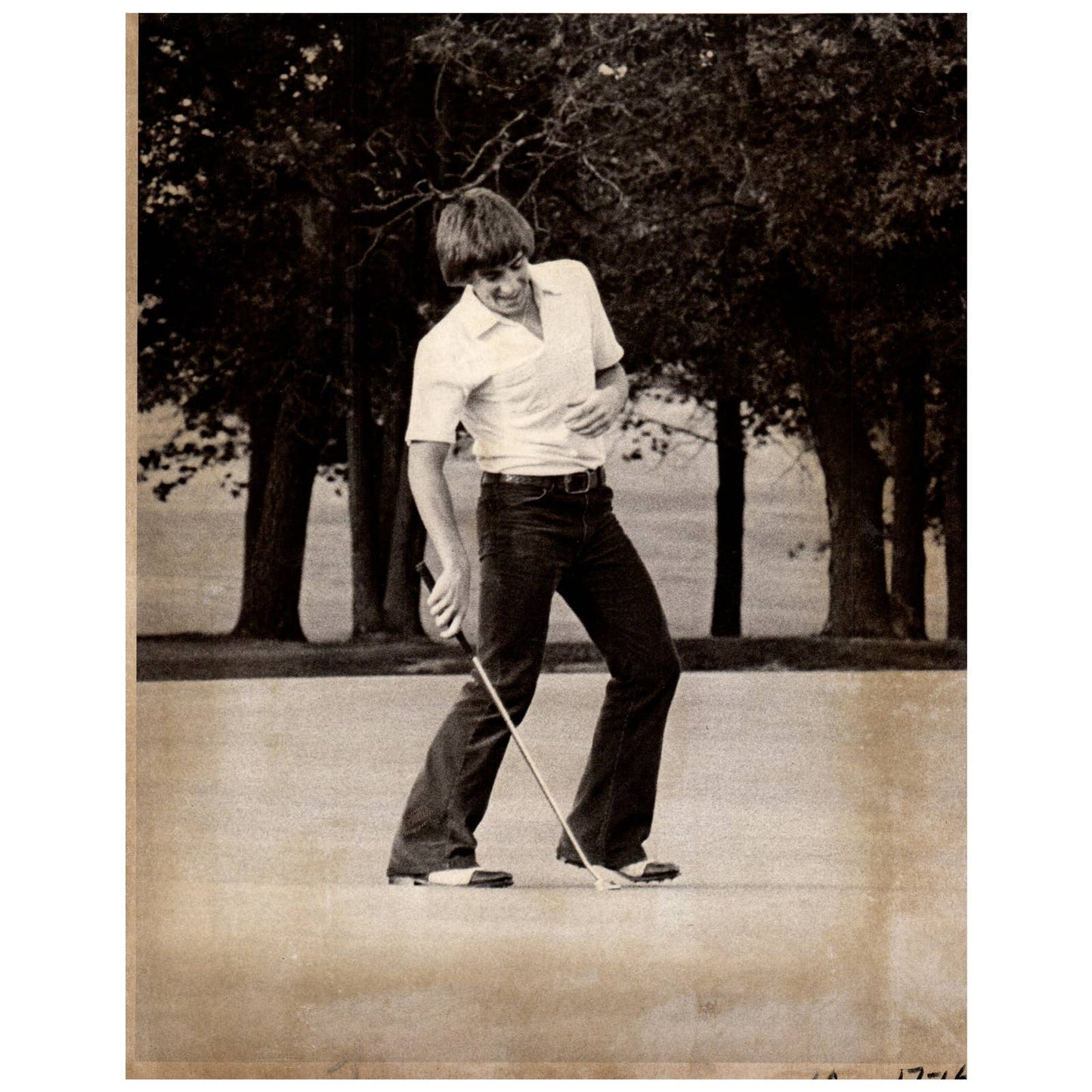 1978 Original Press Photo Golf Mike Montplaisir Birdie 8x10" AD2