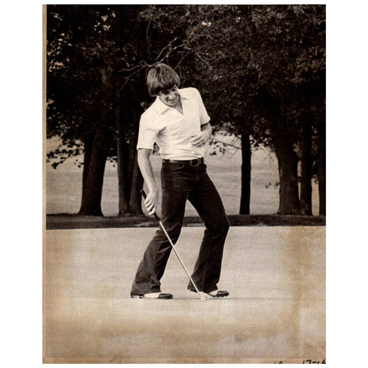 1978 Original Press Photo Golf Mike Montplaisir Birdie 8x10" AD2