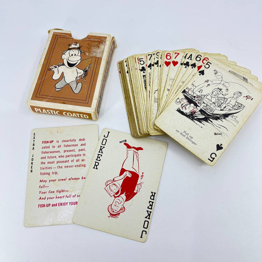 1950s Mid Century "Fish-Up" Playing Cards Cartoons on Cards Complete Set TE3