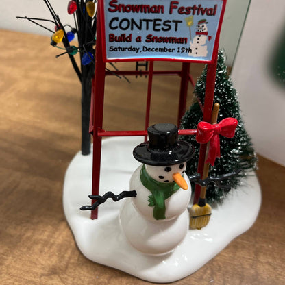 Department 56 Village "Snowman Watertower" #800013 Festival Contest IN BOX