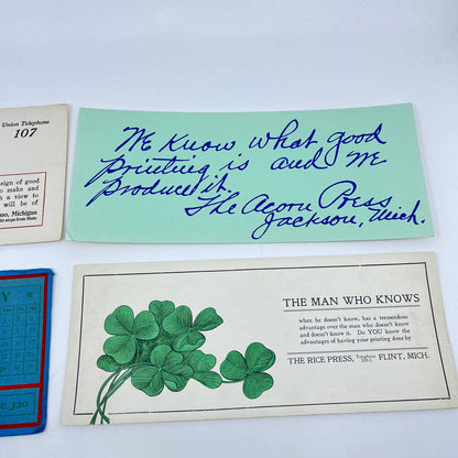 1900-1940s Lot of 4 Printing Blotter Cards TE4-6