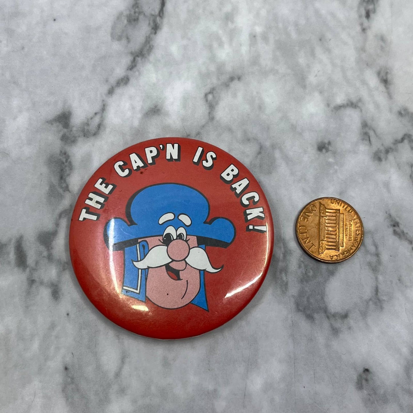 Vintage Captain Crunch - The Cap’n is Back Pinback Button Pin SF1