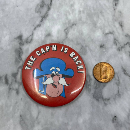 Vintage Captain Crunch - The Cap’n is Back Pinback Button Pin SF1