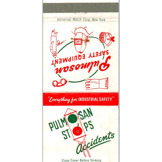 Pulmosan Safety Equipment Advertising Matchbook Cover SA1-M11