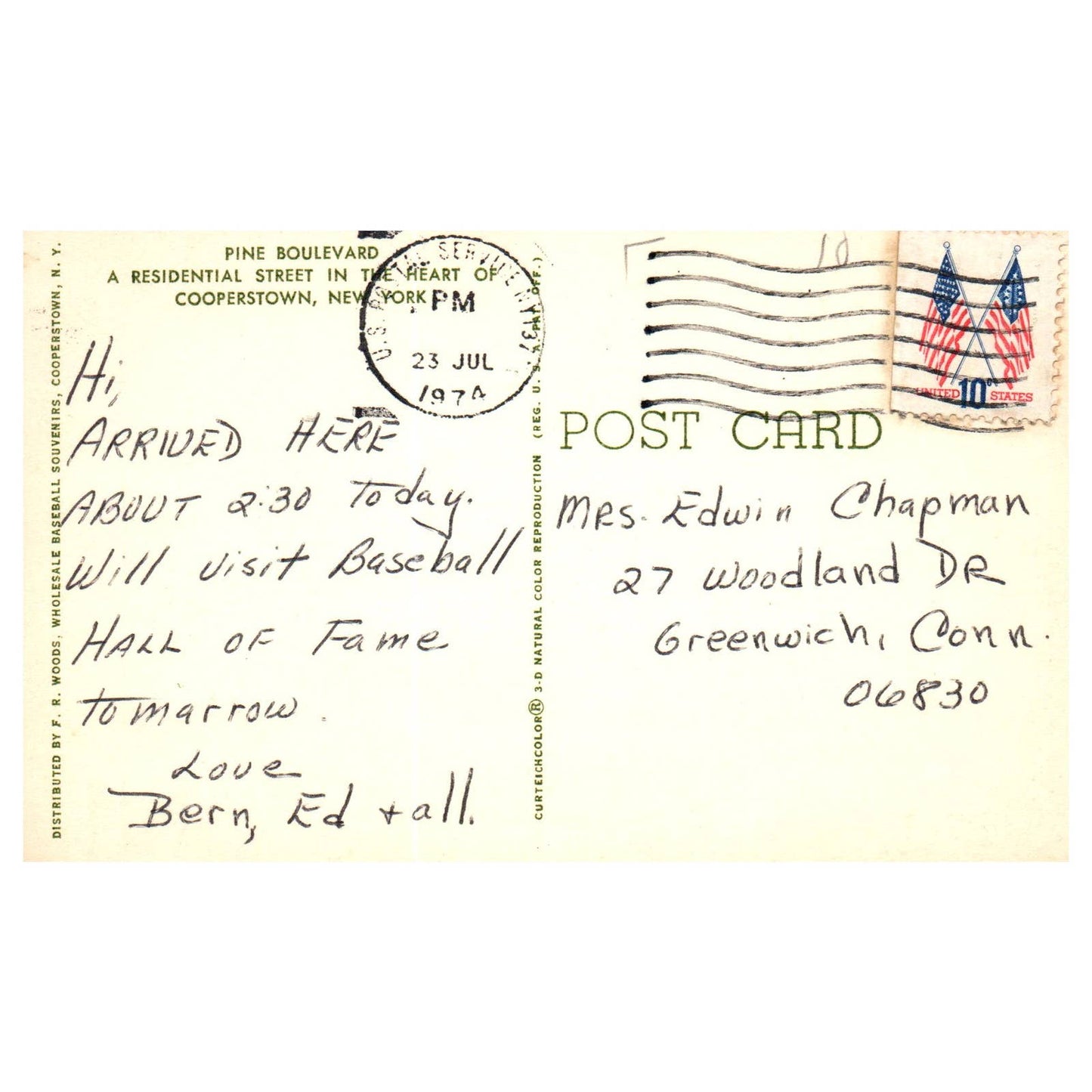 Vintage Postcard - Yarmouth Nova Scotia Post Office AD9