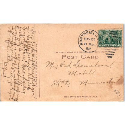 Boys Dormitory St. Olaf College Northfield MN 1907 Original Postcard TK1-P19