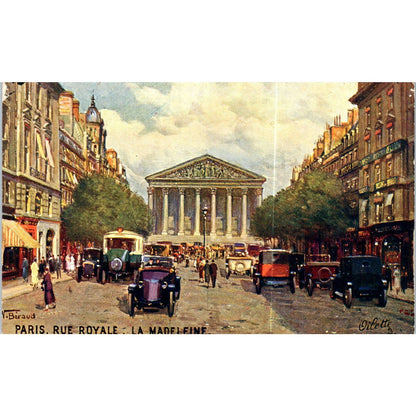 Paris Rue Royale La Madeleine Raphael Tuck Original Postcard TK1-P17