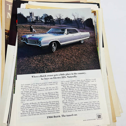 1960s-70s Huge Stack of BUICK Ads From Magazines BA1