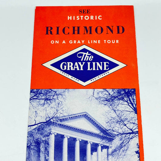 1958 The Gray Line Richmond Virginia Tourist Brochure AB2