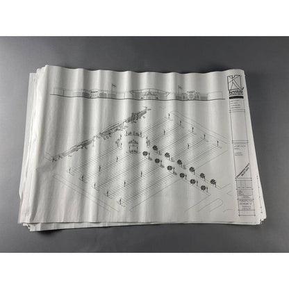 Vintage Set of Plans Blueprints for the Story Auto Mall in Lansing Michigan  RU1