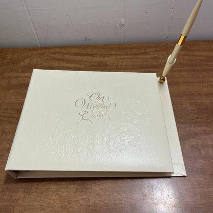 New Hallmark Wedding Guest Book Album with Pen and Box TH8