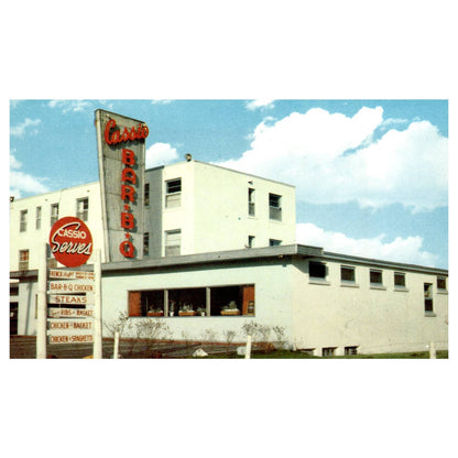 Cassio's Bar B.Q. Coppercliffe Rd Sudbury Ontario Canada - Postcard TJ8-2