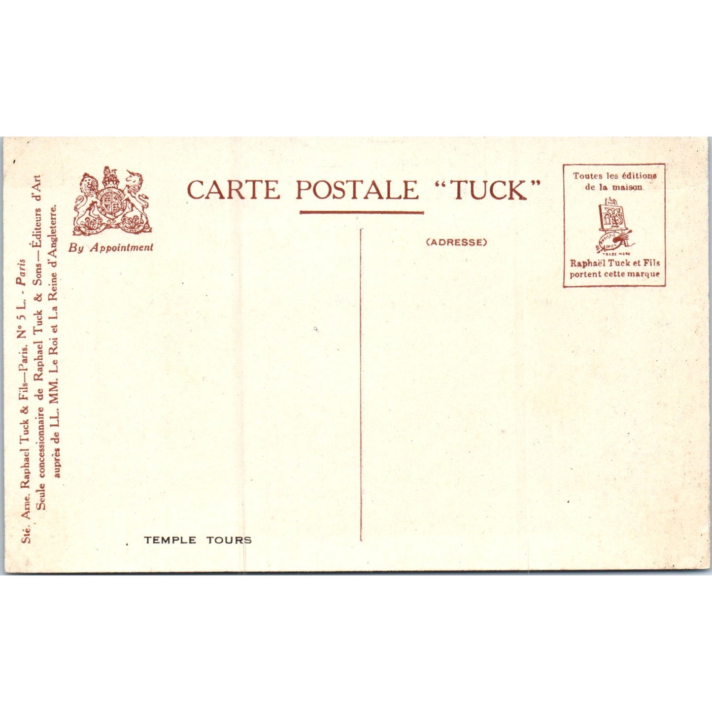Paris L'Opera Raphael Tuck Original Postcard P3-2
