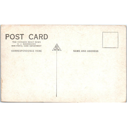 WWI Giving the Germans Gas French & American Soldiers Original Postcard TJ7-RP1