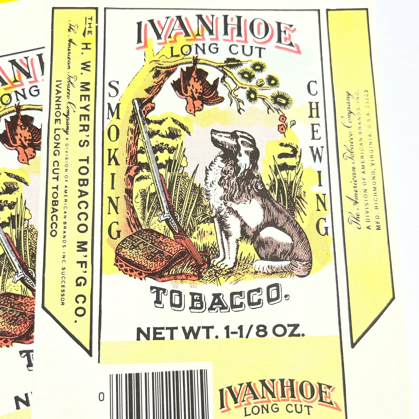 Stack of Vintage Tobacco Lables Ivanhoe Liberty FF Adams Honest Long Cut TG2