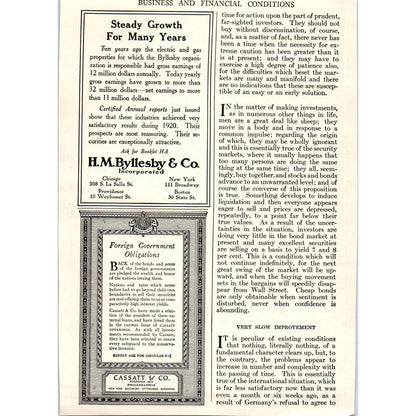 Kidder, Peabody and Company Securities Exchange - 1921 Original Ad TJ7-L