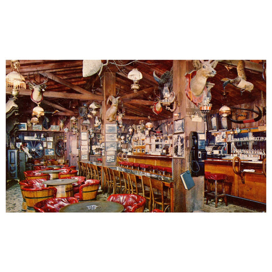 Vintage Postcard Deadwood South Dakota Old Style Bar No. 10 Interior 1965 P4-6