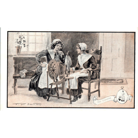 Walk-Over Shoes The Gossips Pilgrims c1910 Advertising Postcard P1-14