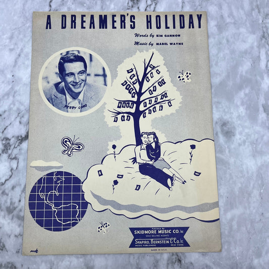 A Dreamer's Holiday By Kim Gannon & Mabel Wayne Sheet Music Perry Como V42-4