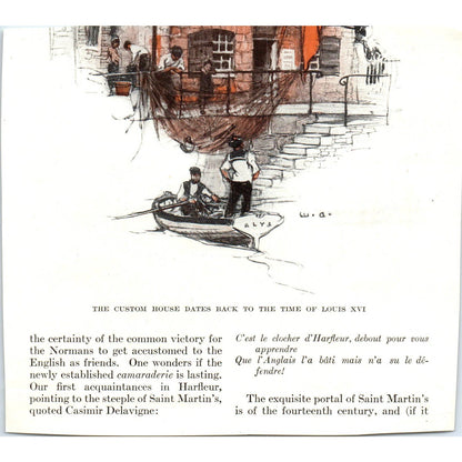 The Life of Harfleur is Maritime - 1921 Original Print TJ7-L