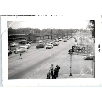 1954 Photograph of Downtown Elk River Minnesota Kemper Drug 4.5x3.5 SE5