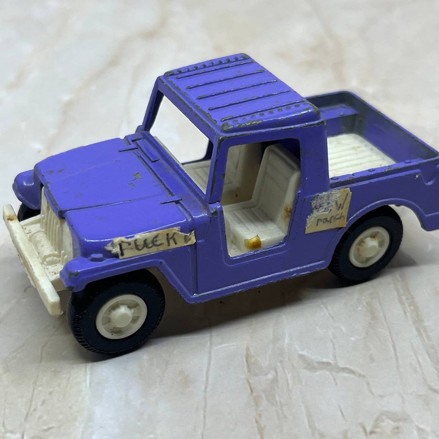 Vintage Jeep Tootsietoy 4" Lilac Purple Toy Diecast Car 1969  TC5-S2