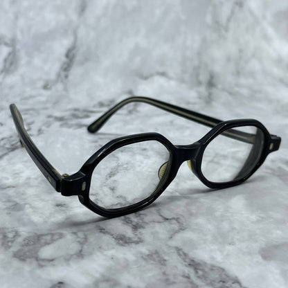 Vintage Foremost Black Octagonal Frames Eyeglasses 5 1/2 USA SE9