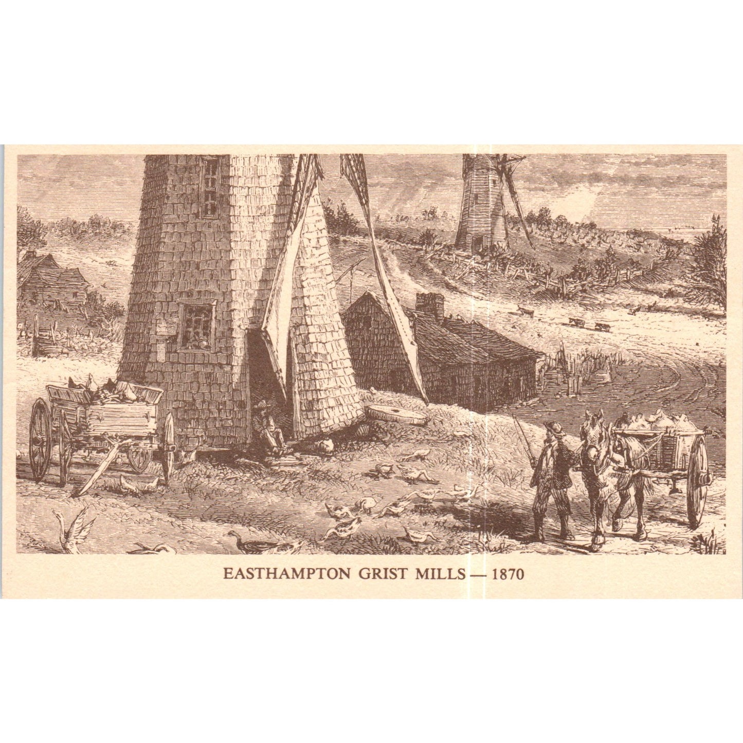 Easthampton Grist Mills 1870 Original Postcard P2-3