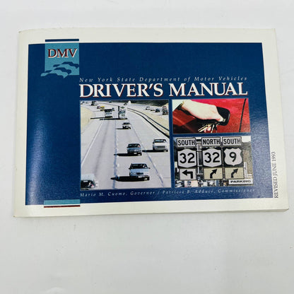 1993 New York State Department of Motor Vehicles Driver’s Manual Mario Cuomo TD9