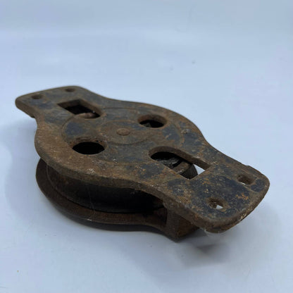 Antique Wall Mount Cast Iron Wall Pulley Industrial Farmhouse TH2