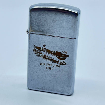 1960s WORKING Slim Zippo U.S.S. IWO JIMA LPH-2 SC6
