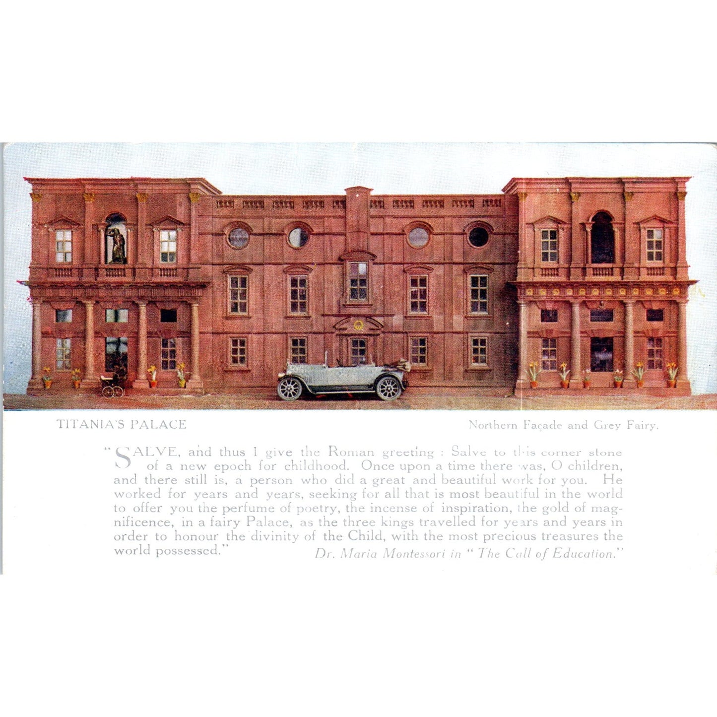Titania's Palace Northern Facade Raphael Tuck Oilette Original Postcard P2-12
