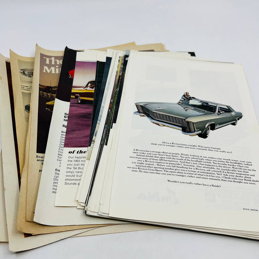 1960s-70s Huge Stack of BUICK Ads From Magazines BA1