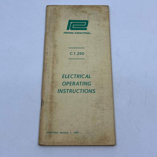 1973 Penn Central Railroad Electrical Operating Instructions Book TG6