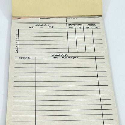 1975 Chicago Northwestern System RR Main Track Inspection Record FRA-2 Forms TE3