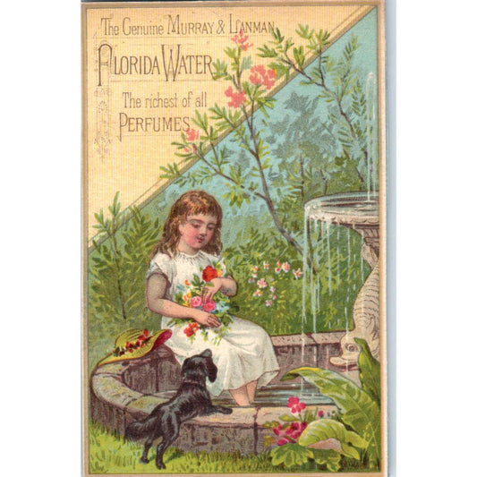 1880s Victorian Trade Card Murray & Lanman's Florida Water Perfume Fairbanks SE8