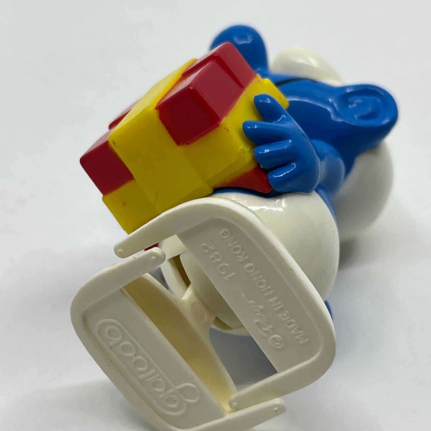 1982 Jokey Smurf Wind-up Ramp Walker, Galoob Peyo Hong Kong WORKS TH9