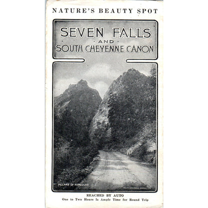 c1920 Seven Falls & South Cheyenne Canyon Colorado Travel Brochure P1-11