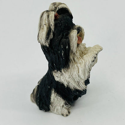 VTG Black and White Shih Tzu Dog Figurine 3 1/2” FA8