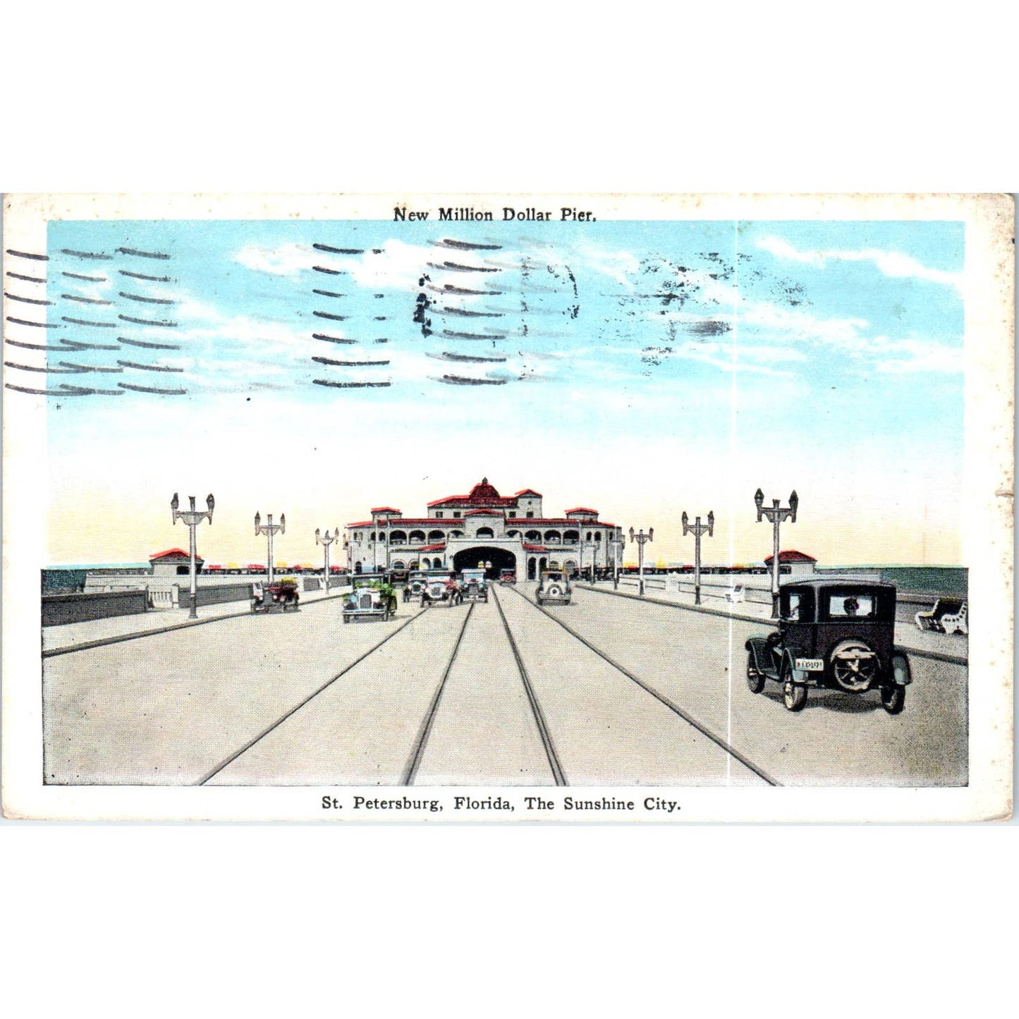 New Pier St. Petersburg Florida 1928 Florida Original Postcard TK1-P19