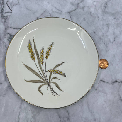 Vtg Cunningham & Pickett China 6" Dessert Plate Wheat Spray 22k Gold Trim TA1